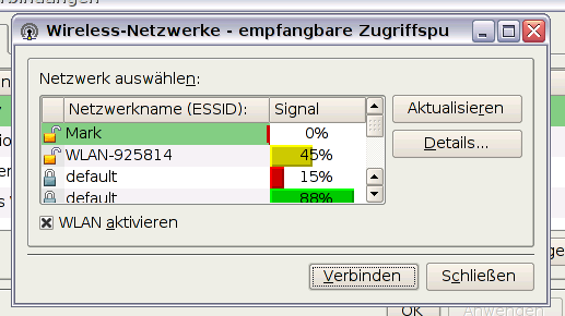 Offene Wireless LANs in Aalen